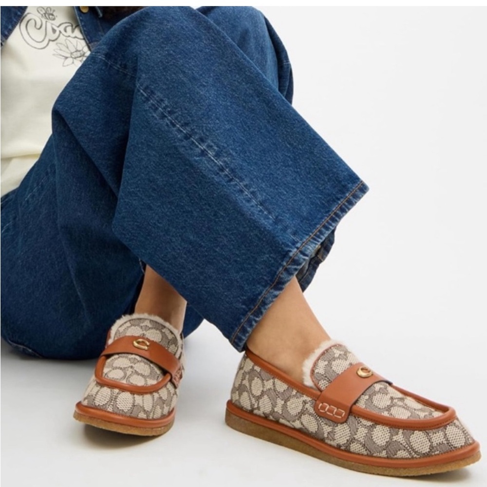 Coach Forest Signature Women's 7-7.5 Brown Loafers